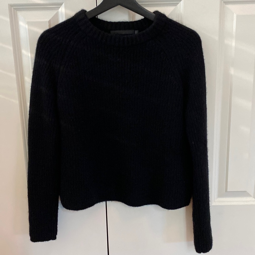 Jenni Kayne Fisherman Knit Sweater Cashmere black Size XS